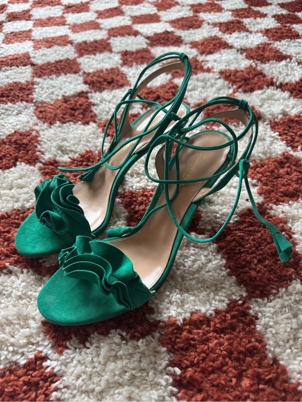 Gianvito Rossi Ruffled Suede Sandals 39.5